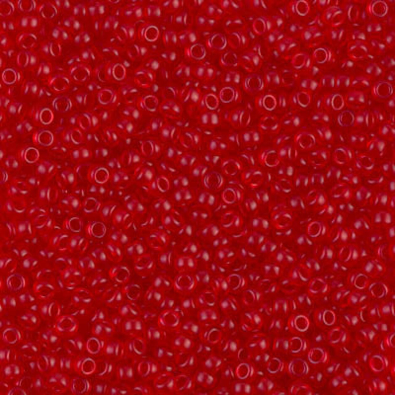 Miyuki 11 Round Seed Bead, 11-140SF, Semi Frosted Transparent Red Orange, 13 grams